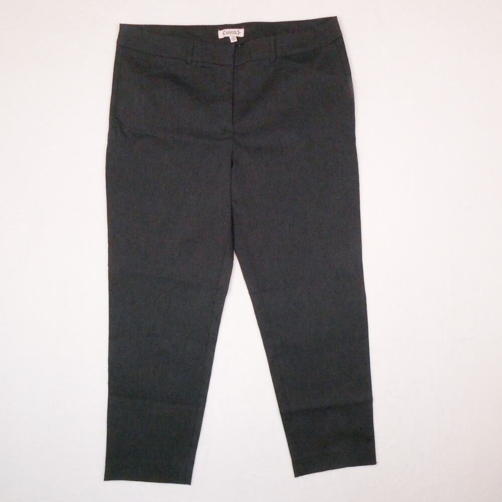Nanette by Nanette Lepore Gray Straight Trousers Size 14 Office Stretch